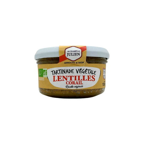 Vegetable spread with coral lentils