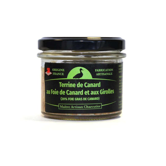 Terrine de Canard au Foie de Canard et aux Girolles (20% FOIE GRAS DE CANARD)